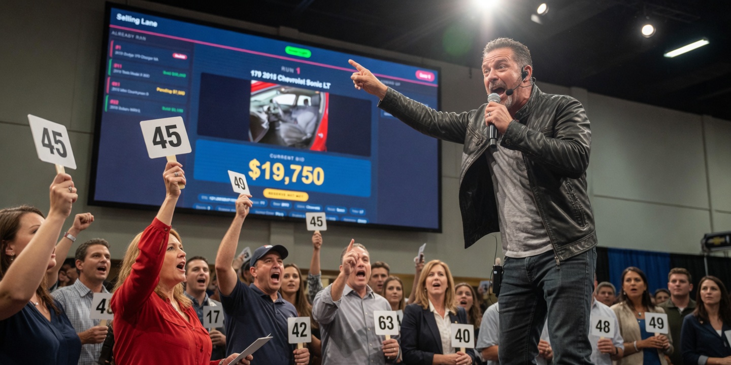 Live Auction Bid TV Display in action