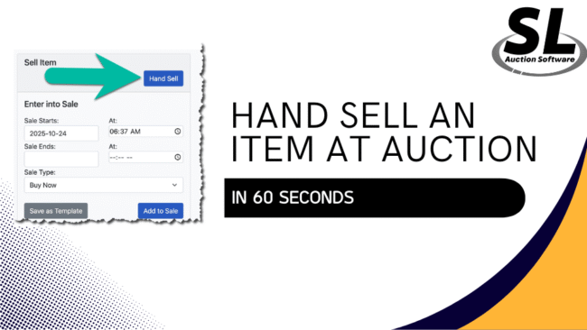 hand selling with our auction software