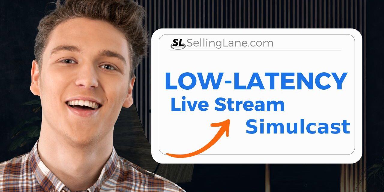 Live stream simulcast auction using smartphone.
