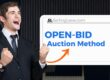 Auctioneer running an open bid auction