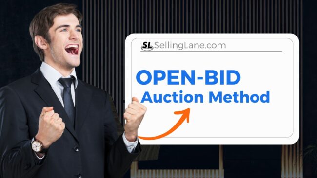 Auctioneer running an open bid auction