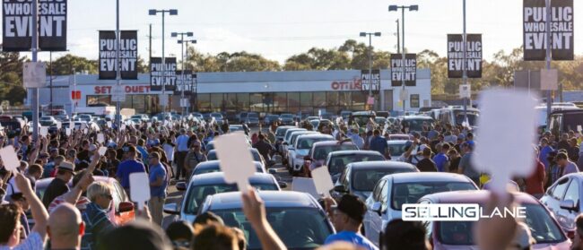 Public auto auction event marketing