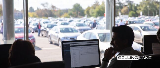 Image of an auction manager calling unsold customers